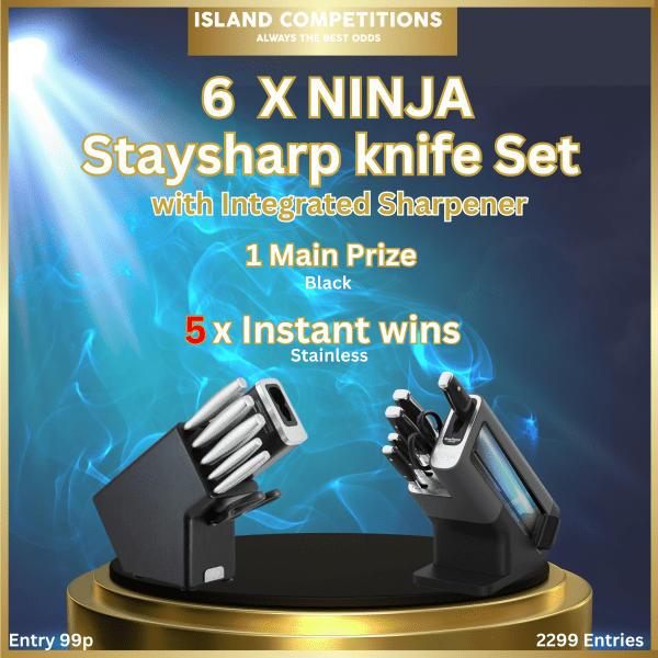 6 X Ninja StaySharp 6 Piece Knife Block Set