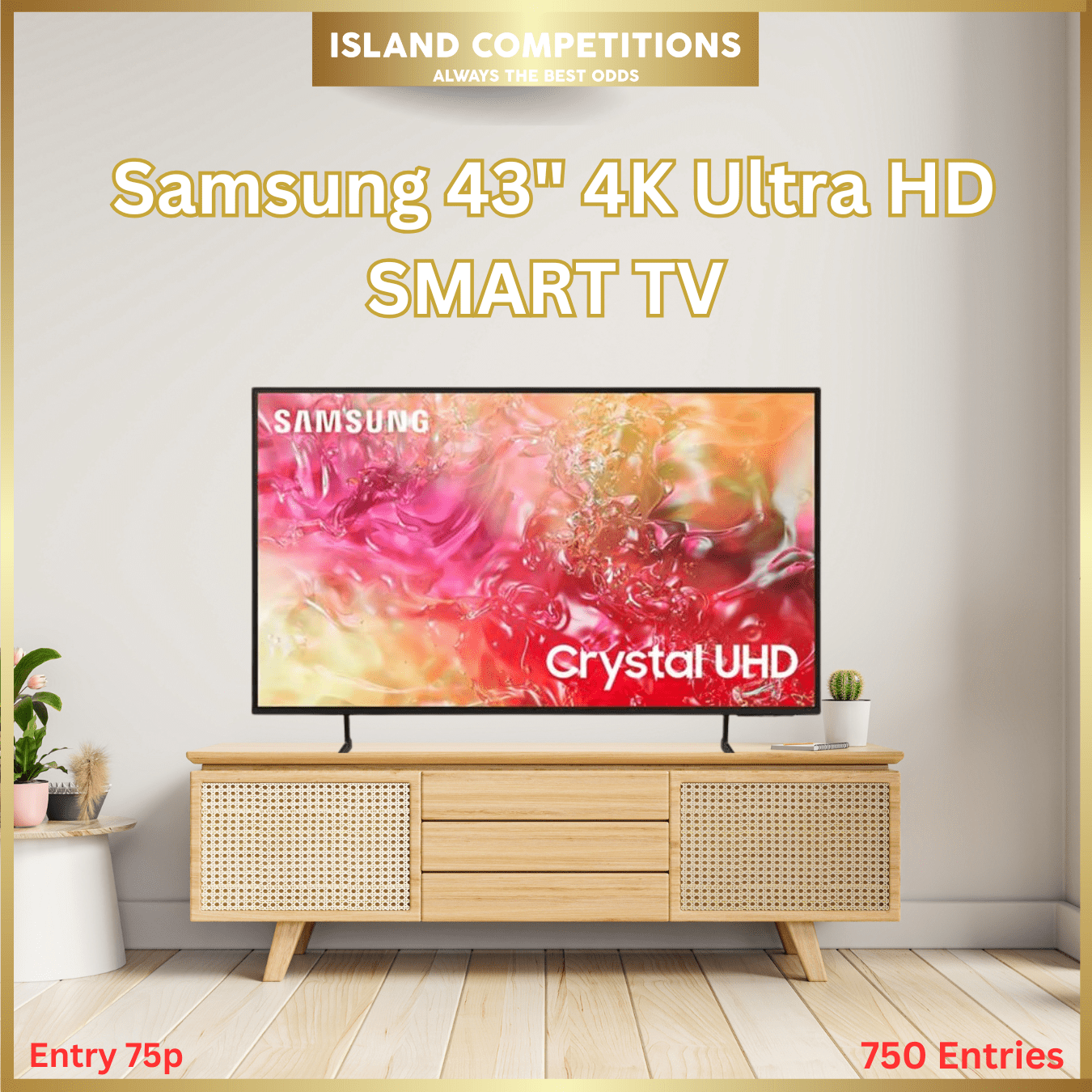 Samsung 43'' Crystal UHD 4K Smart TV