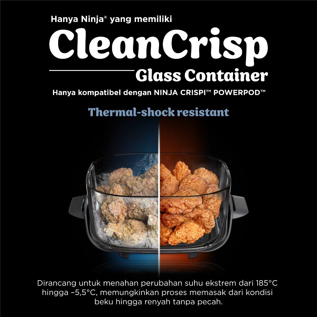 Ninja CRISPi PRO 7-in-1 Glass Air Fryer - Bone Family Set - Image 2