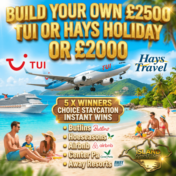 Build Your Own £2500 Tui or Hays Holiday or £2000