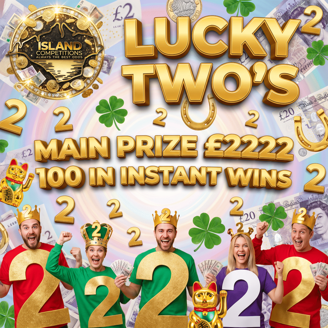 Lucky Two’s £2222 + 100 In Instant Wins