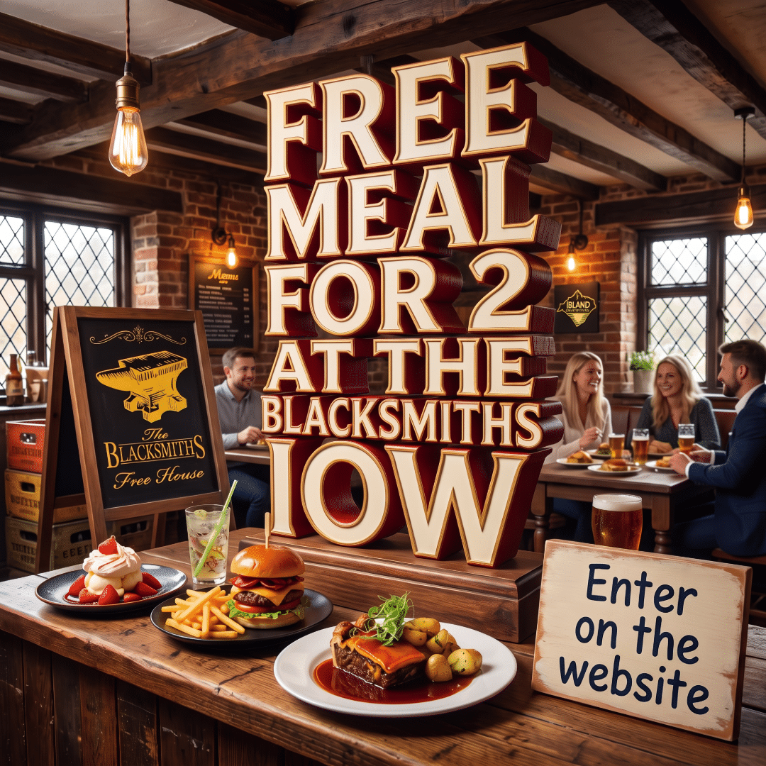 Meal for 2 at The Blacksmiths IOW On Us