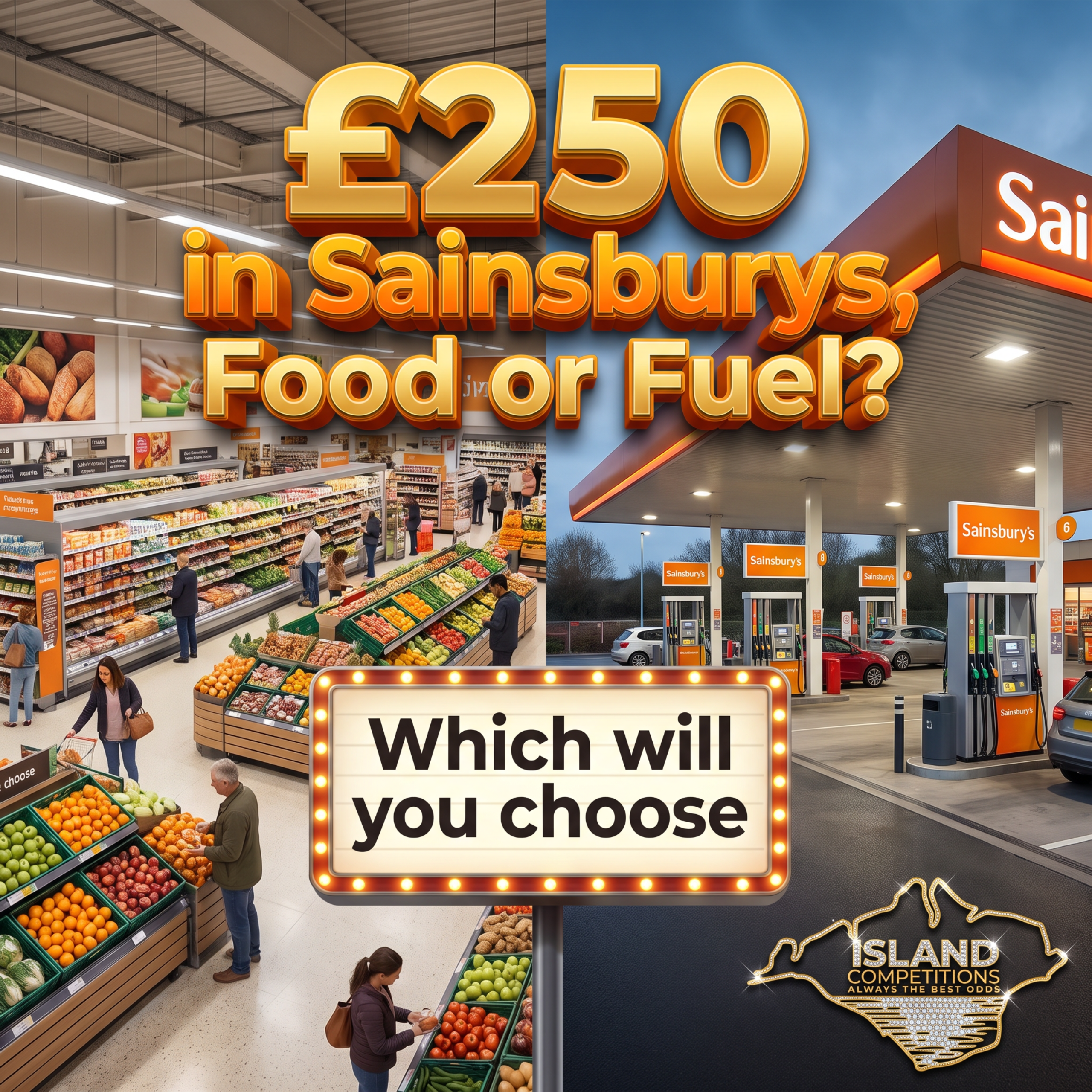 £250 Food or Fuel in Sainsburys